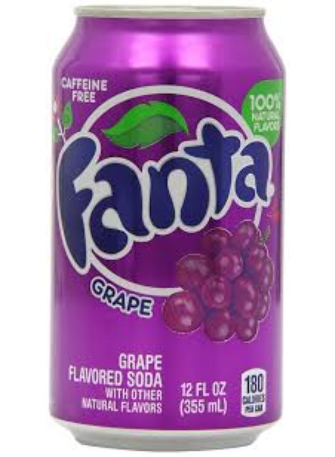 فانتا مشروب فانتا عنب مستورد من الولايات المتحدة الأمريكية – عبوة 12 علبة (355 مل لكل علبة) - Image 2